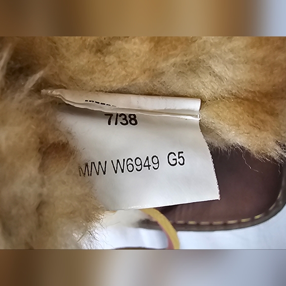 Born Two Tone Telly Leather Suede Shearling Brown Boots 7 / 38 Lace Up - Picture 9 of 13